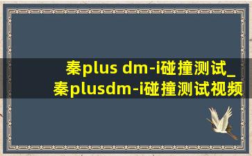 秦plus dm-i碰撞测试_秦plusdm-i碰撞测试视频